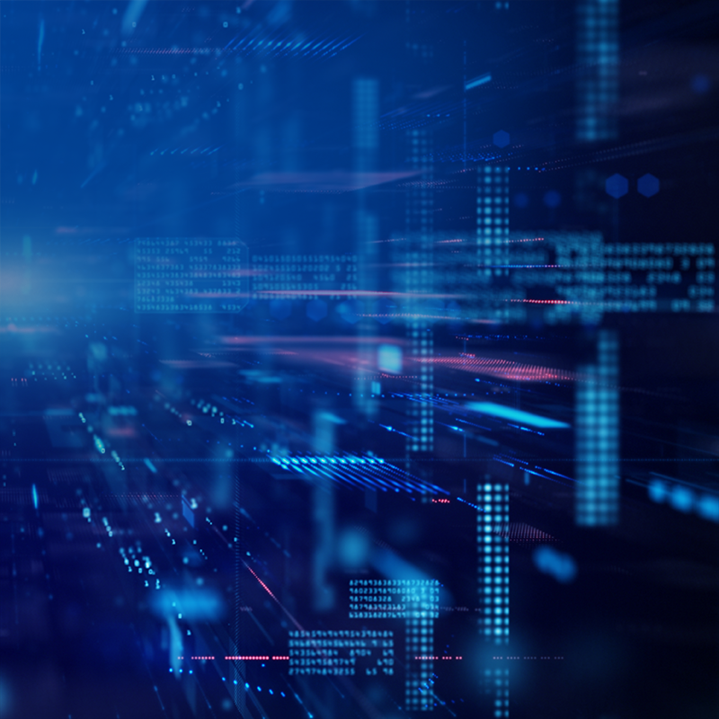 An abstract graphic with a cyber feel.